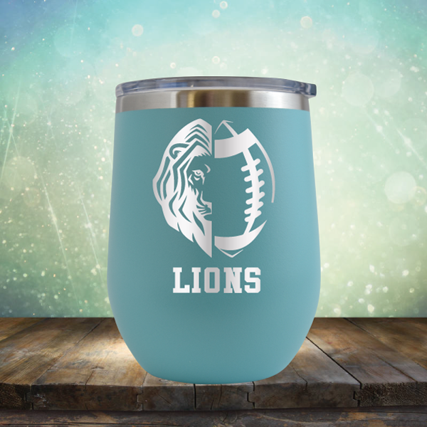 Lions Football - Stemless Wine Cup