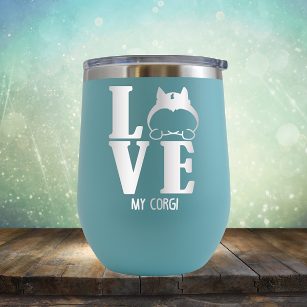 Love My Corgi - Stemless Wine Cup