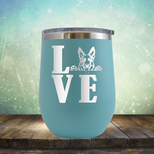 Love German Shepard - Stemless Wine Cup