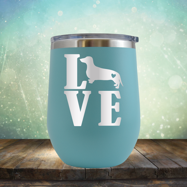 Love Weiner Dog - Stemless Wine Cup