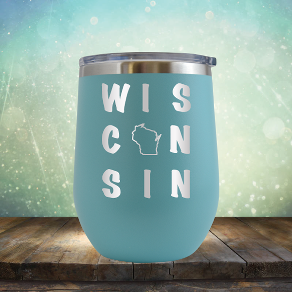 Wisconsin Written Out - Stemless Wine Cup