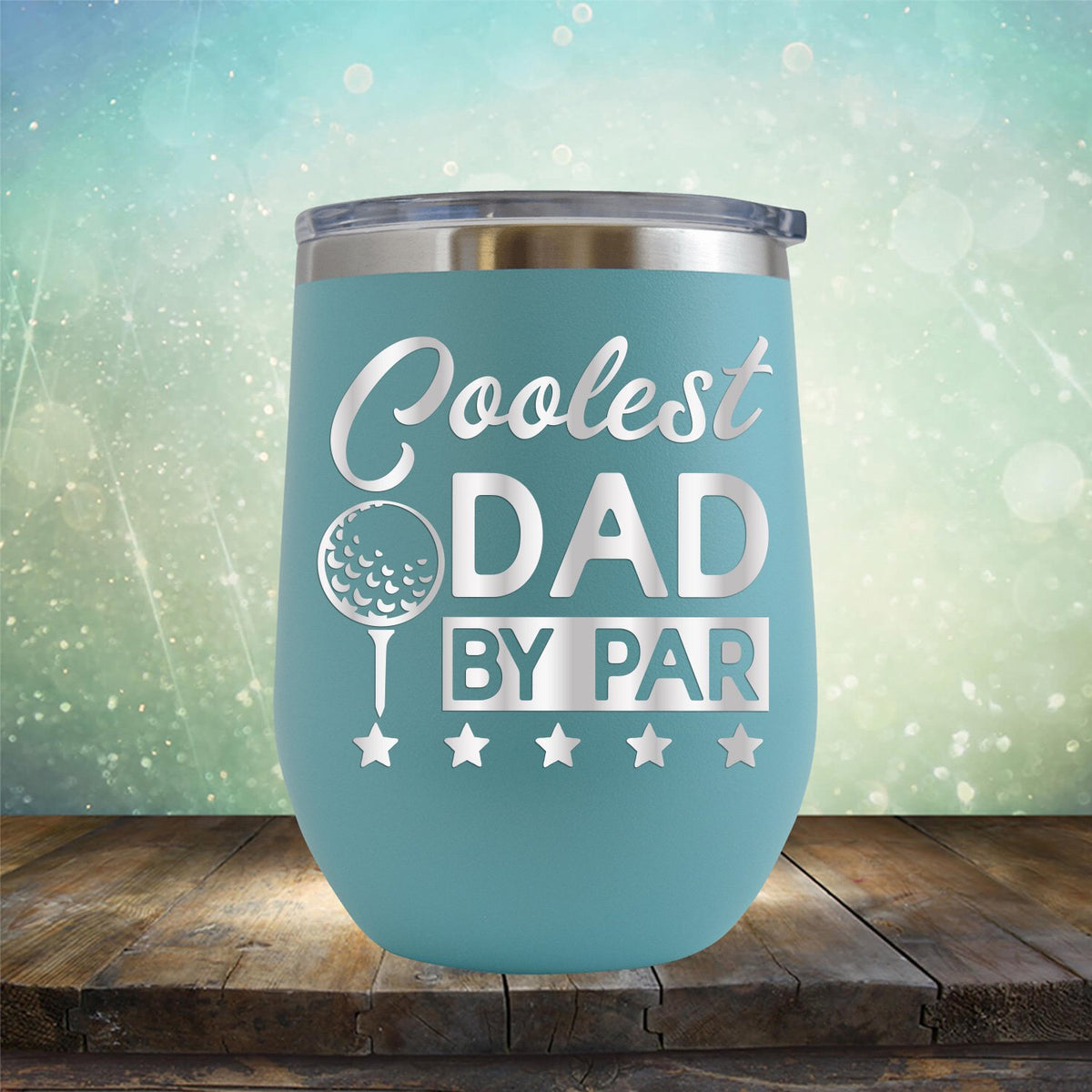 Coolest Dad By Par - Stemless Wine Cup