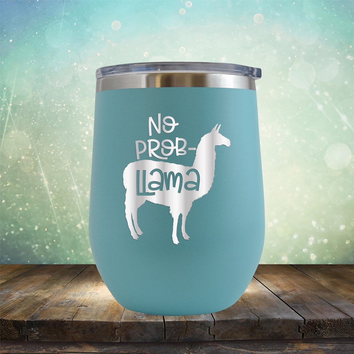 No Problem Llama - Wine Tumbler