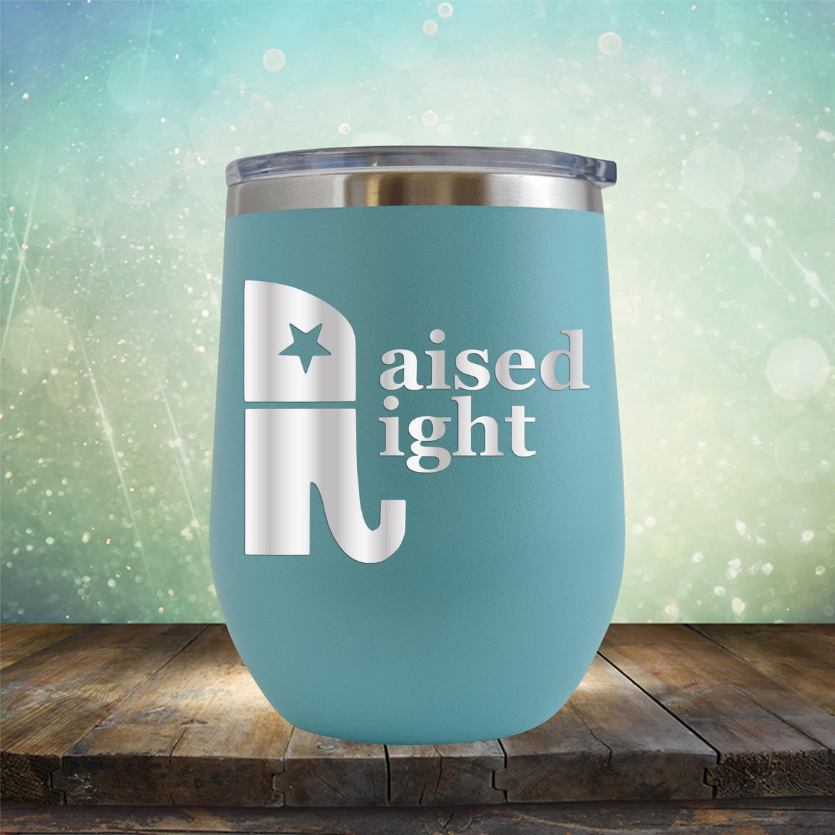 Elephant Raised Right - Stemless Wine Cup