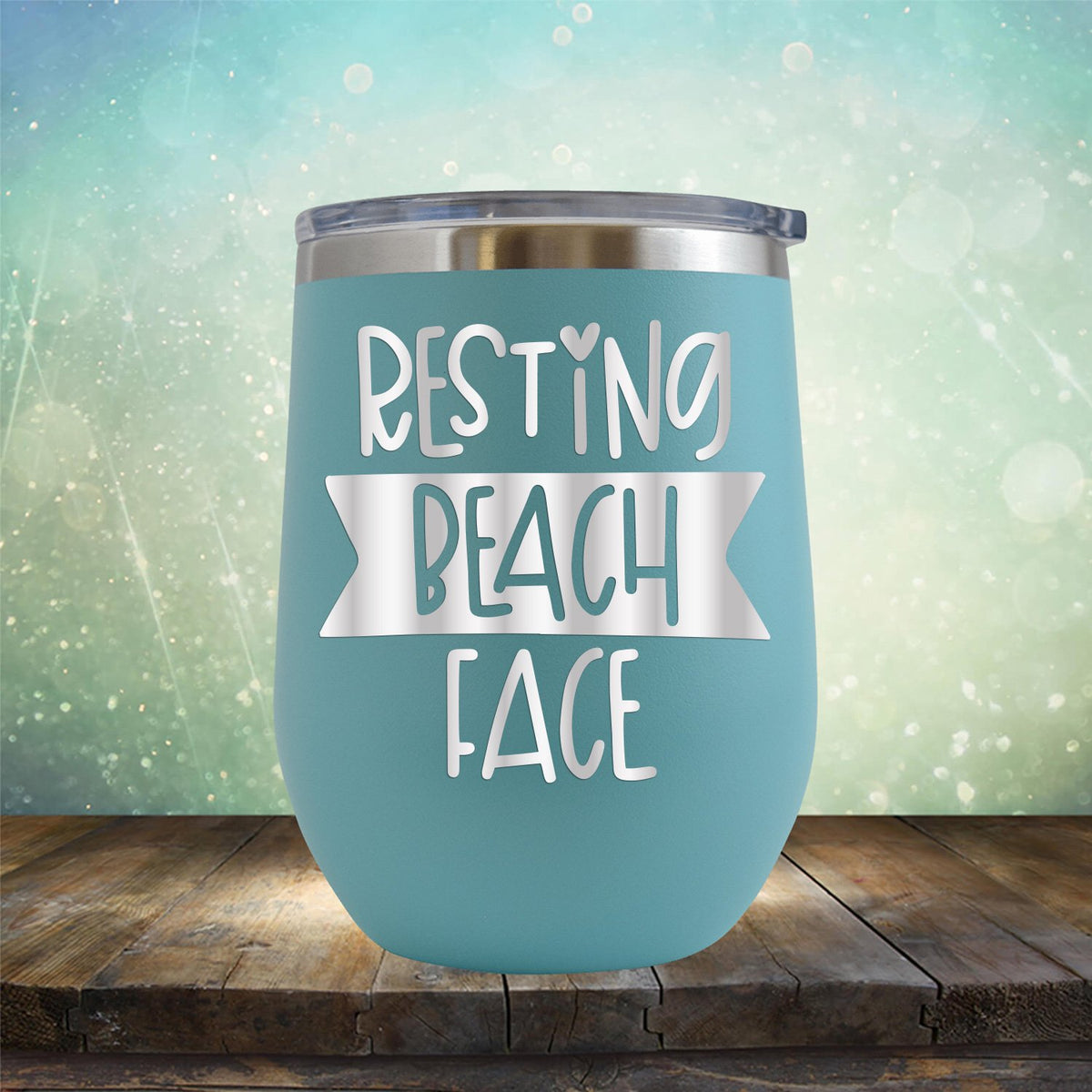 Resting Beach Face - Stemless Wine Cup