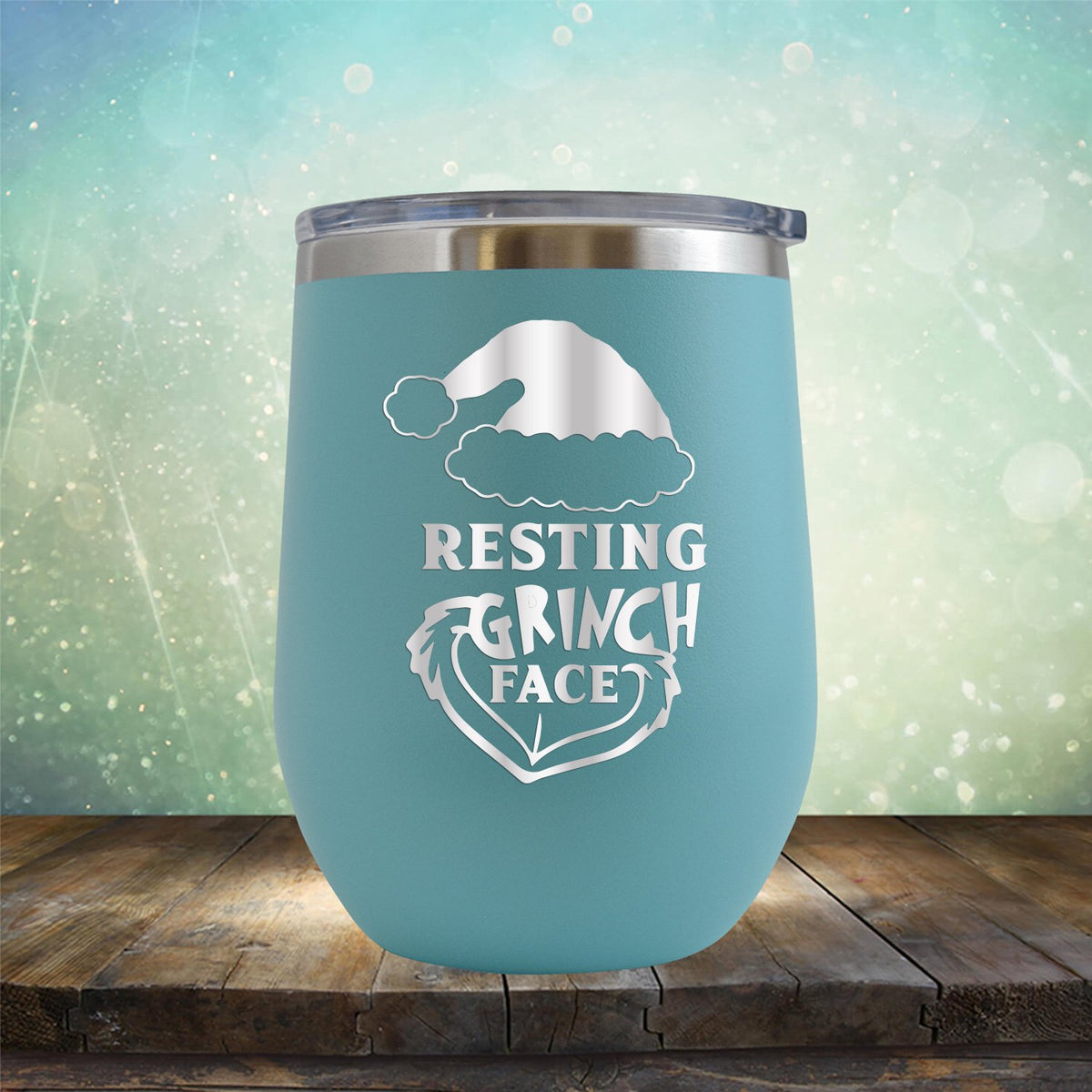 15 oz Resting Grinch Face Wine Tumbler