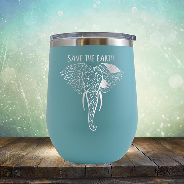 Save Elephants Save The Earth - Stemless Wine Cup