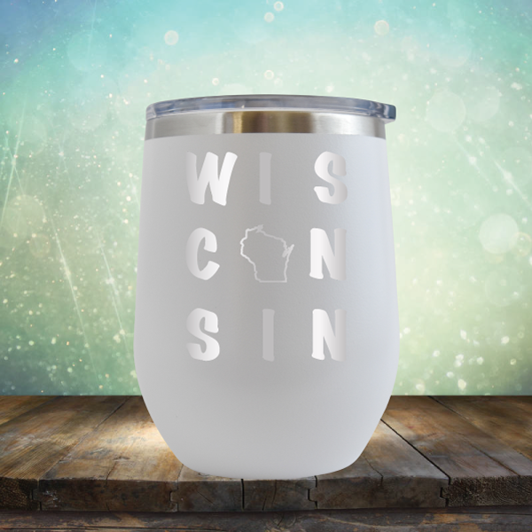 Wisconsin Written Out - Stemless Wine Cup