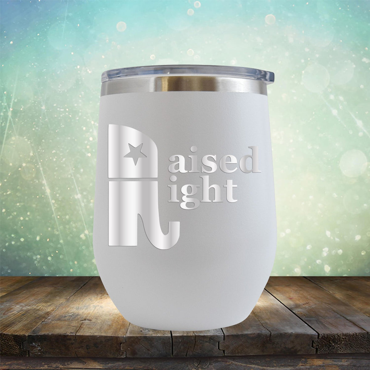 Elephant Raised Right - Stemless Wine Cup