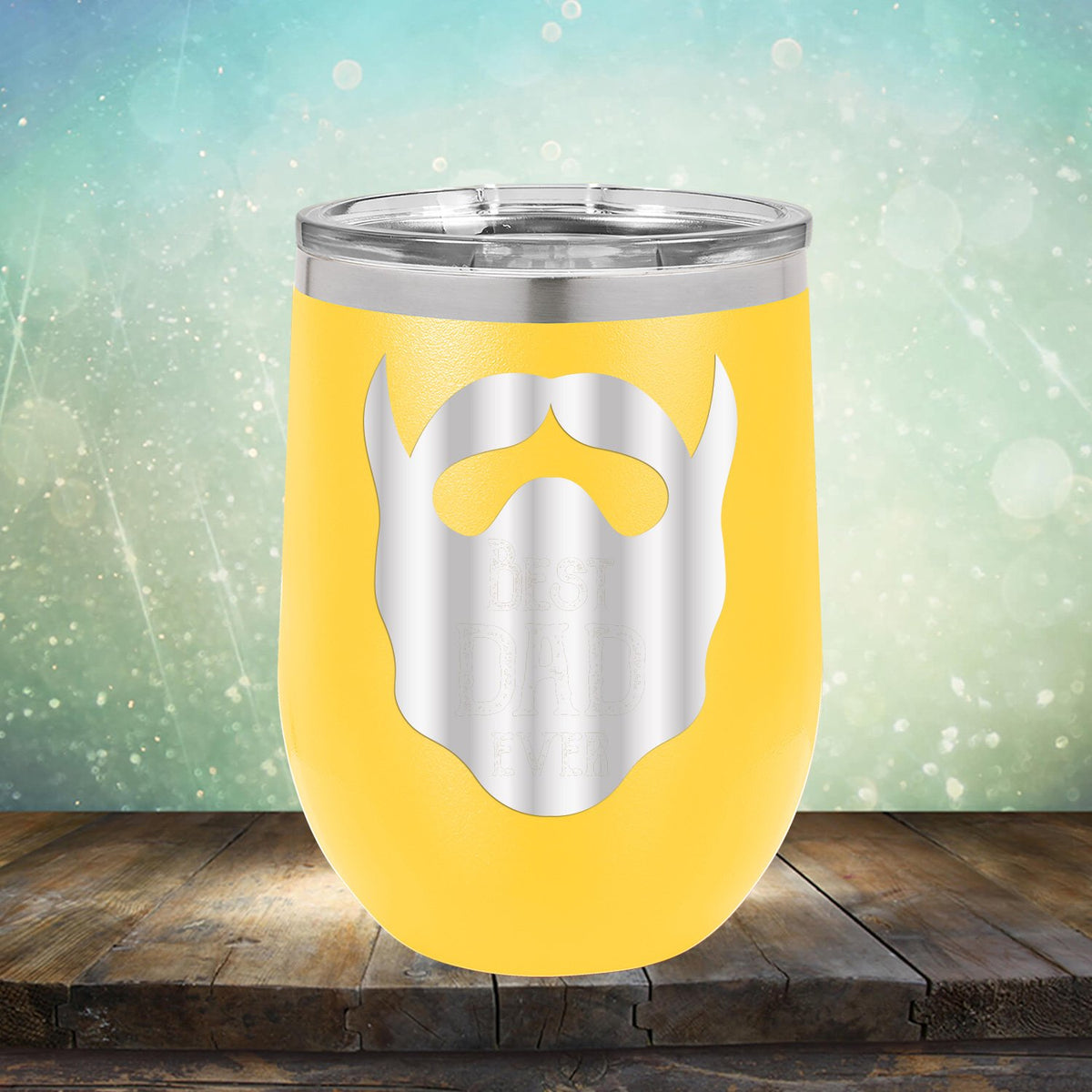 Best Dad Ever Beard - Stemless Wine Cup