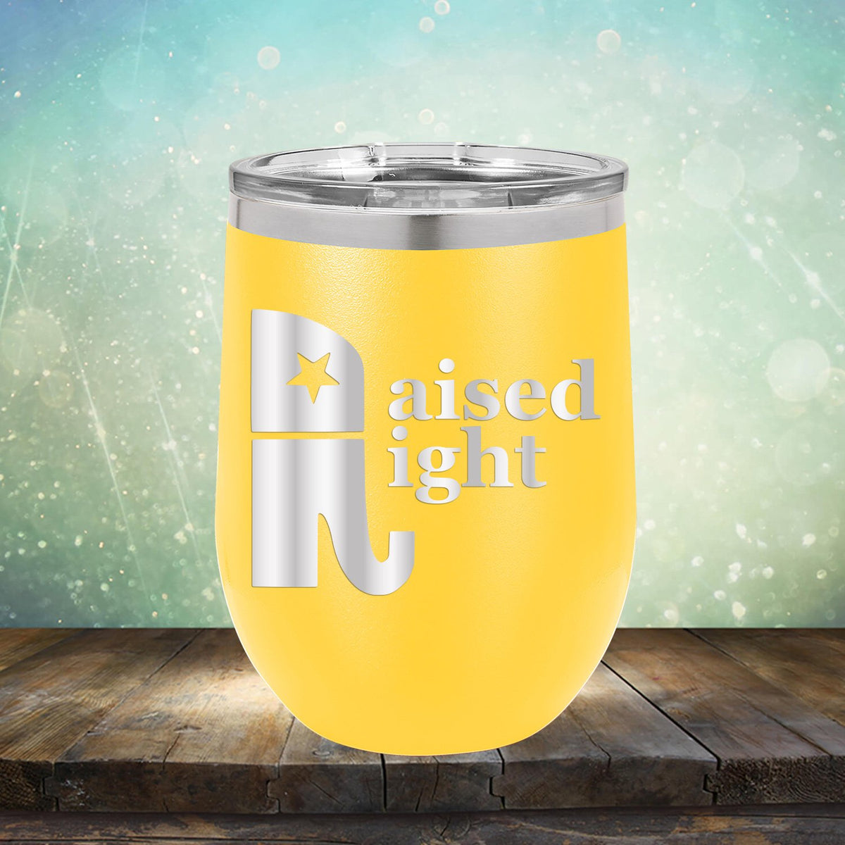 Elephant Raised Right - Stemless Wine Cup
