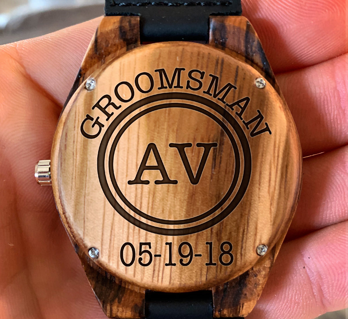 Groomsmen Wooden Watches - Custom Engraved
