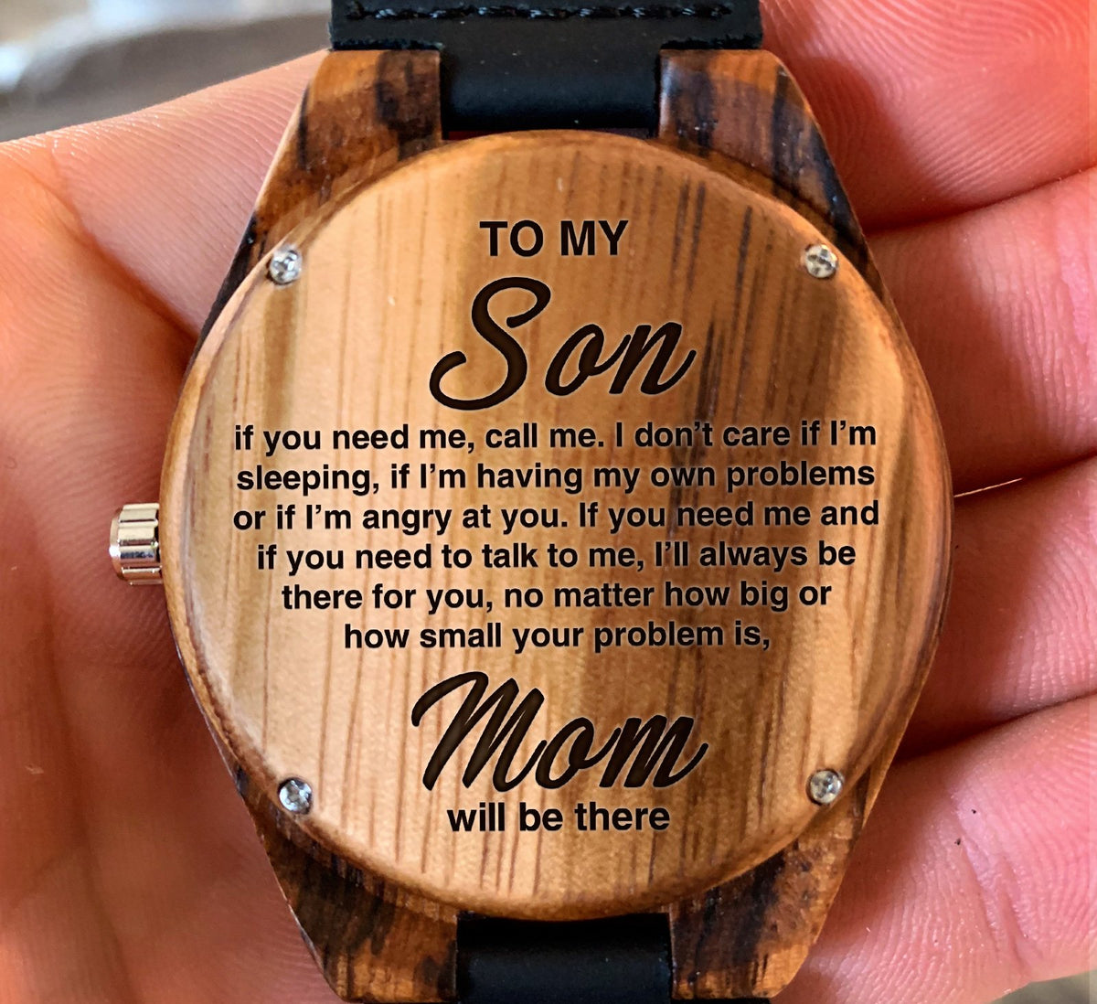 To My Son - If You Need Me, Call Me - Wooden Watch
