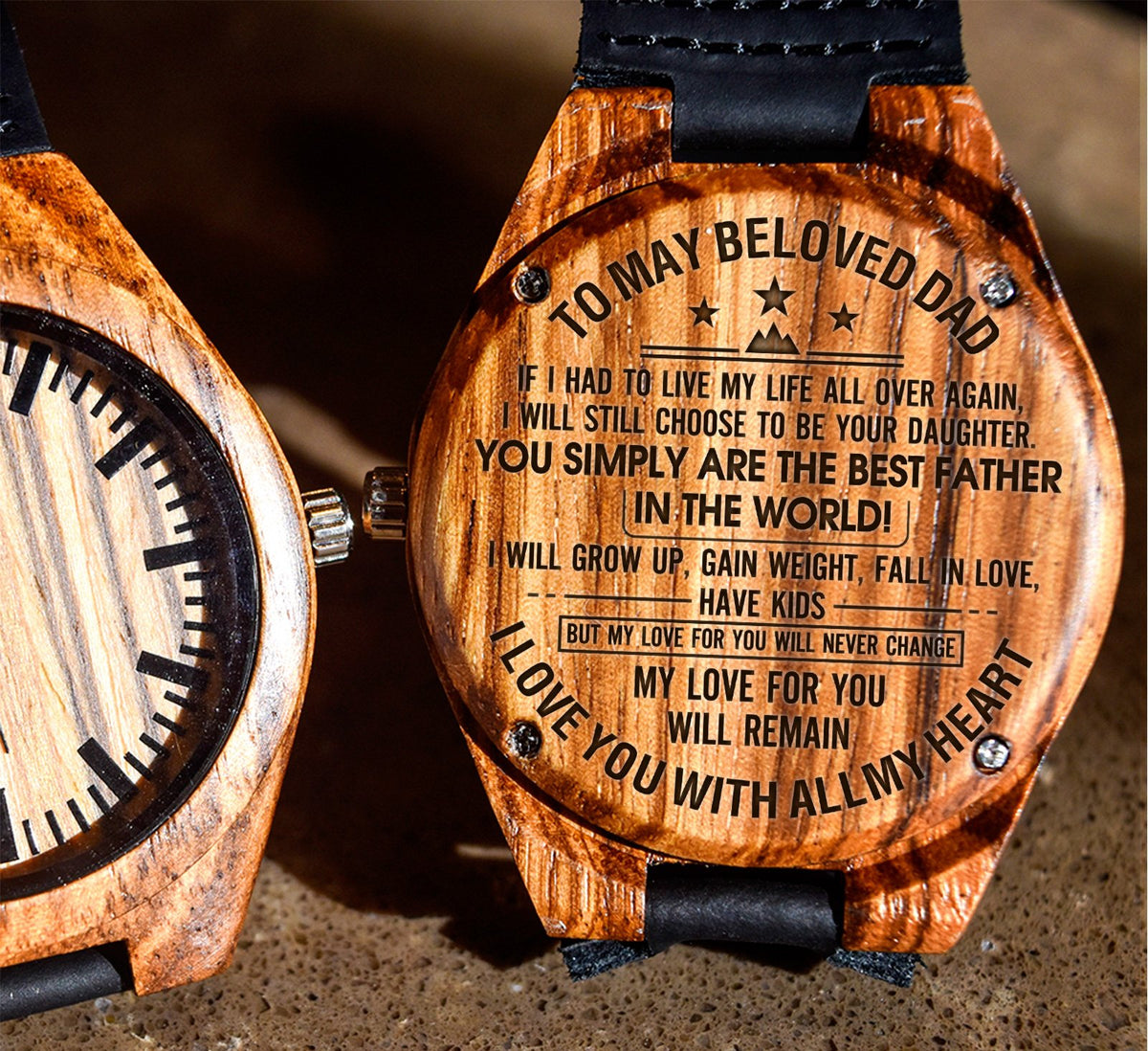 To My Father - You Simply Are The Best Father In The World - Wooden Watch