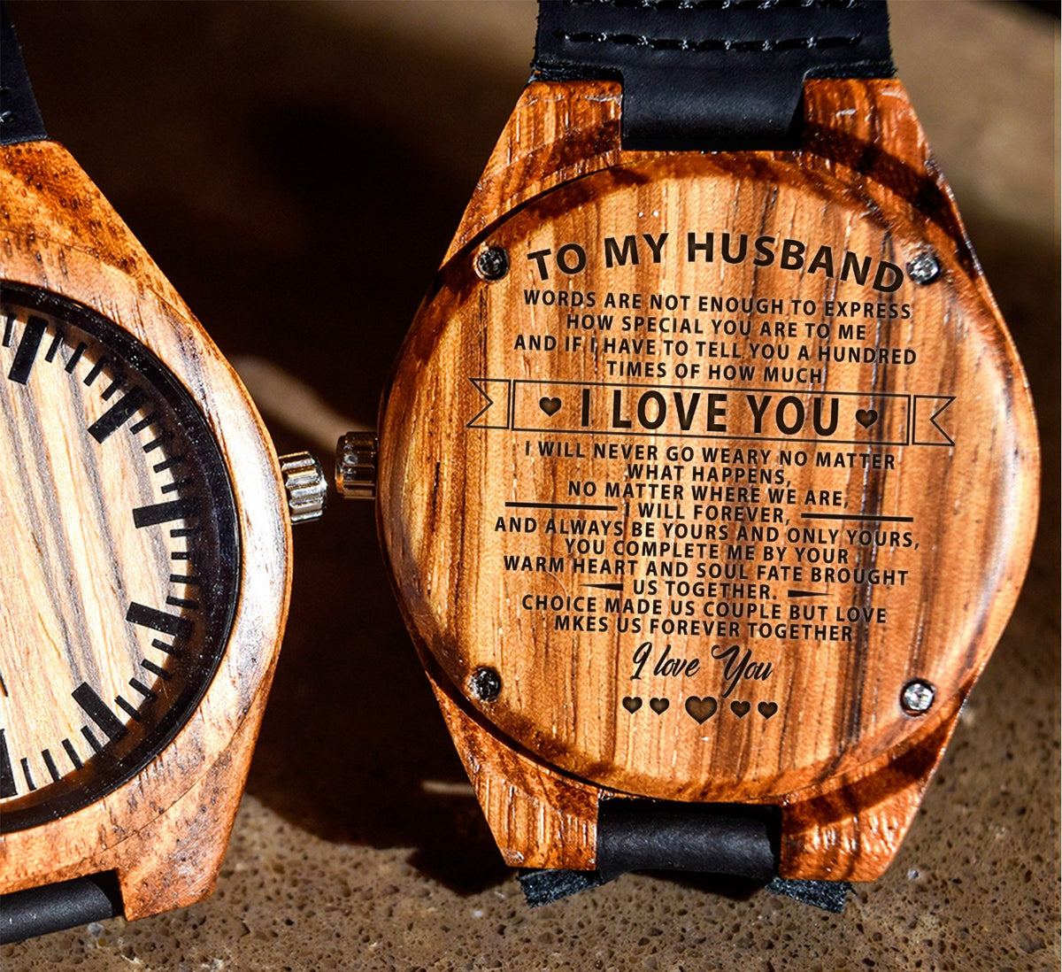 To My Husband - Words Are Not Enough to Express How Special You Are to Me - Wooden Watch