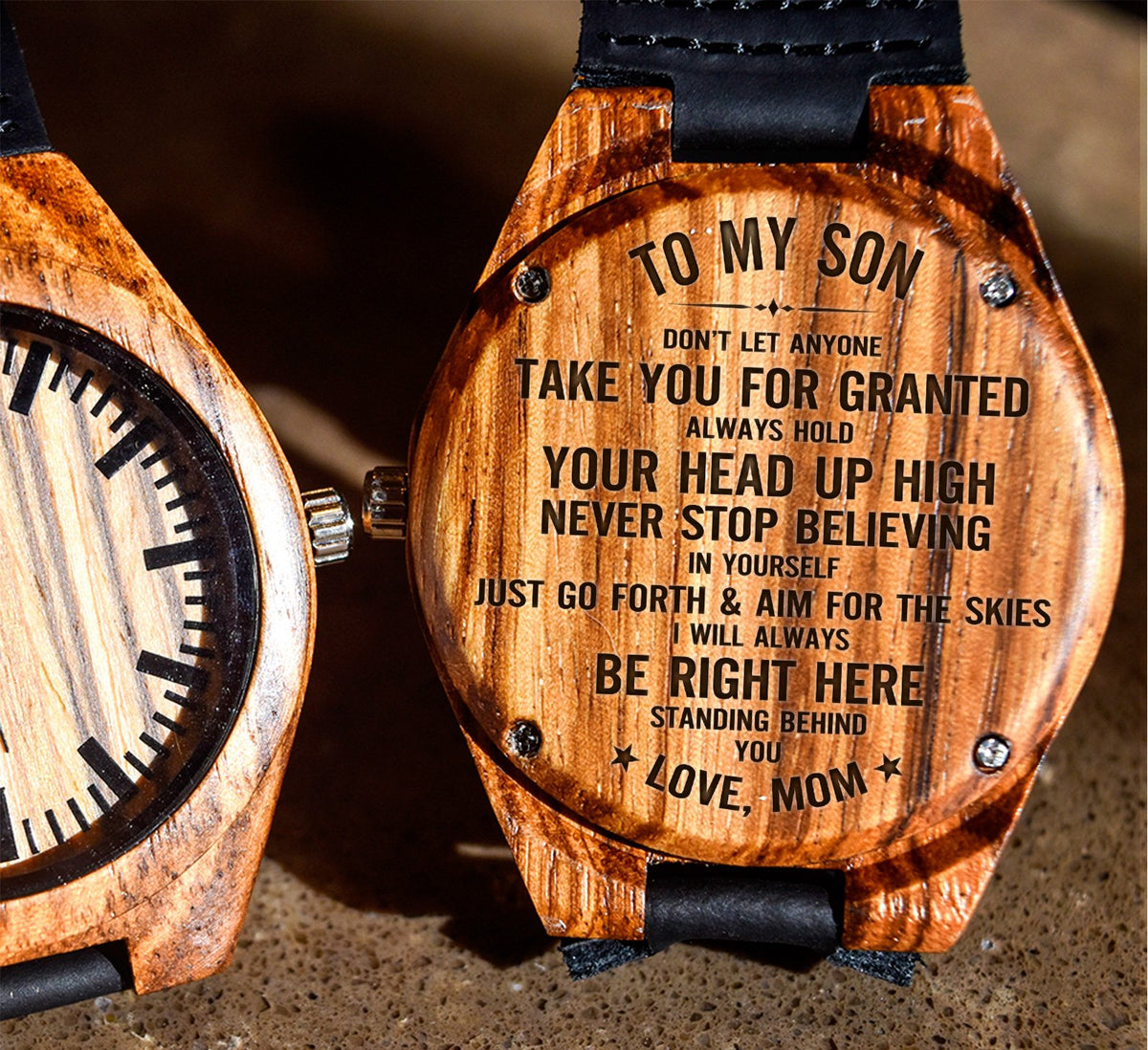 To My Son - Don&#39;t Let Anyone Take You For Granted - Wooden Watch