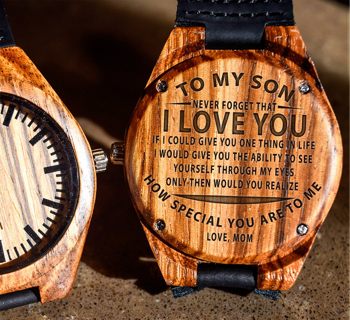 To My Son - If I Could Give You One Thing in Life - Wooden Watch