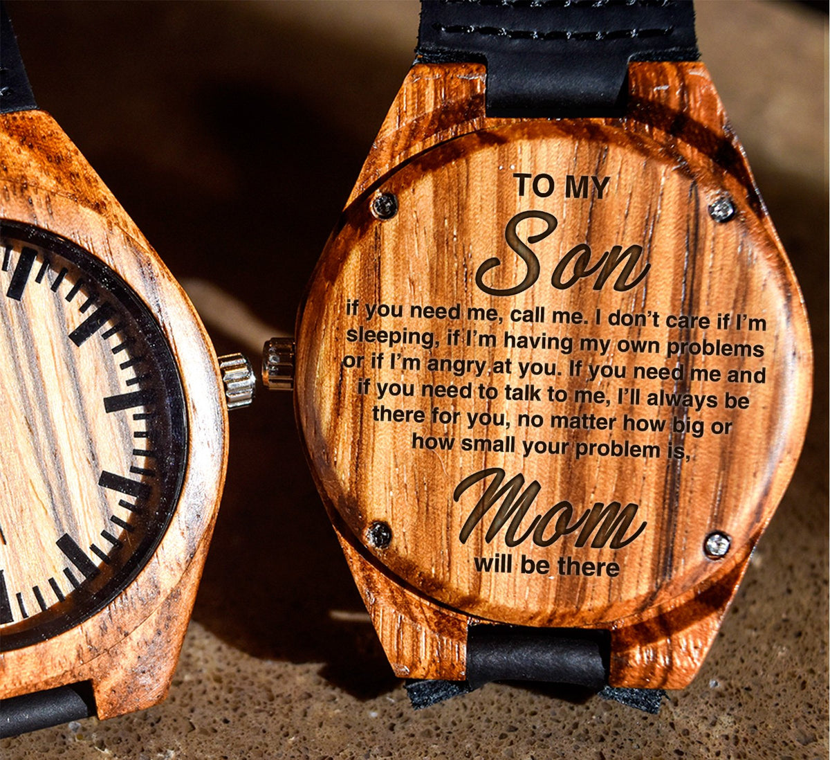 To My Son - If You Need Me, Call Me - Wooden Watch