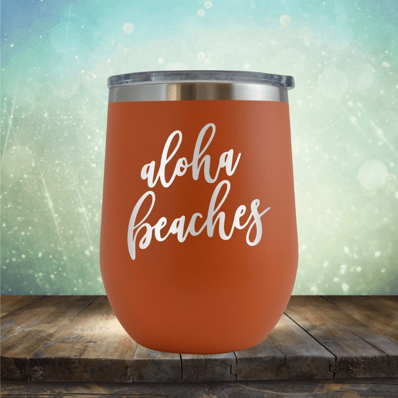 Aloha Beaches - Wine Tumbler