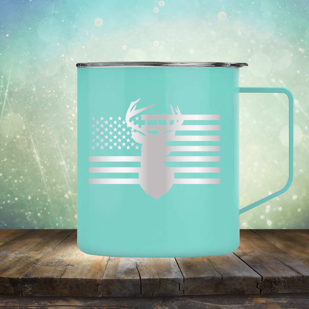 American Flag &amp; Deer