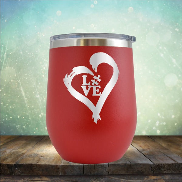 Autistic Love - Wine Tumbler