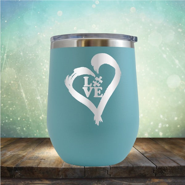 Autistic Love - Wine Tumbler
