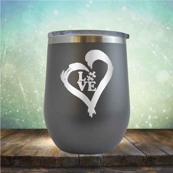 Autistic Love - Wine Tumbler