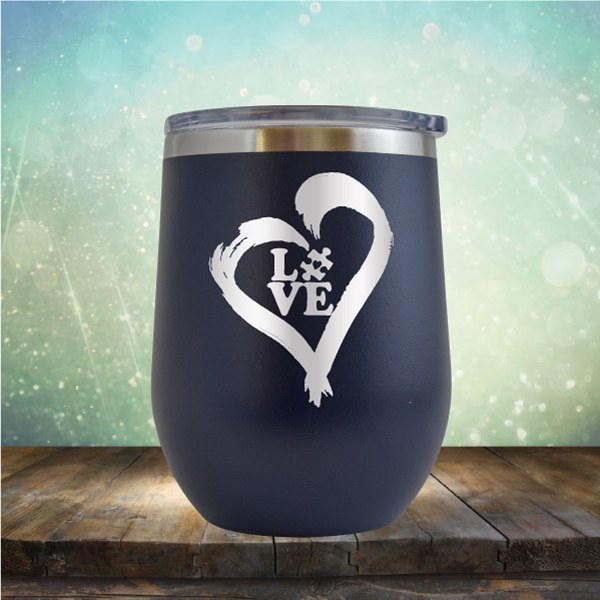 Autistic Love - Wine Tumbler