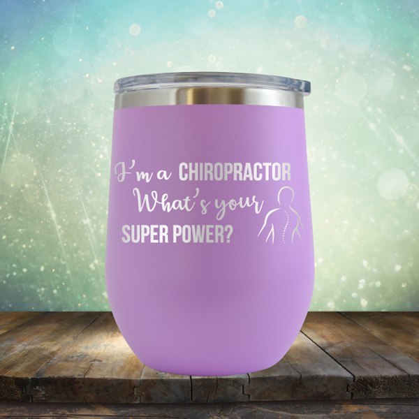 Chiropractor Super Power - Wine Tumbler