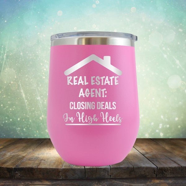 Closing Deals In High Heels - Wine Tumbler