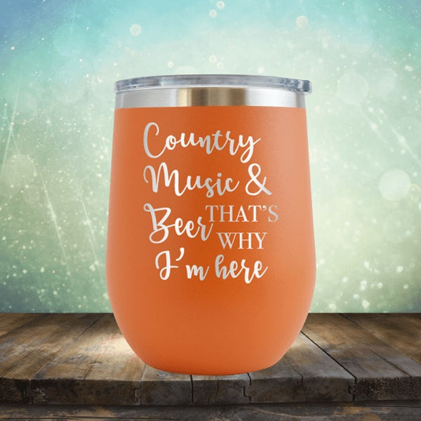 Country Music And Beer - Wine Tumbler