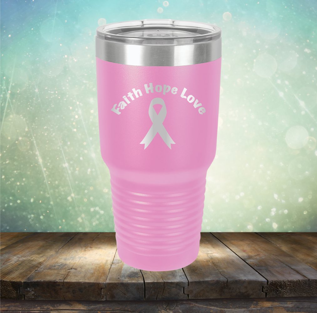 Faith Hope Love Breast Cancer Ribbon