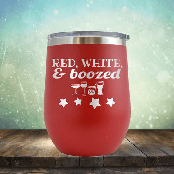 Red White And Boozed - Wine Tumbler