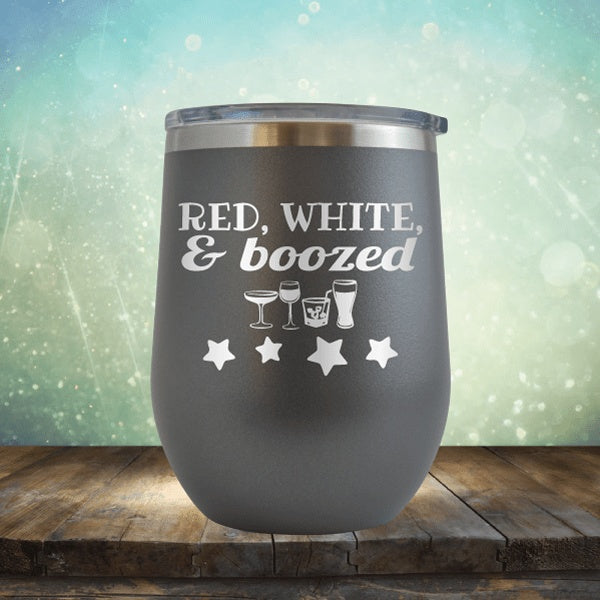 Red White And Boozed - Wine Tumbler