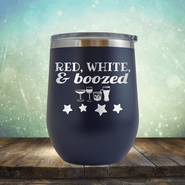 Red White And Boozed - Wine Tumbler