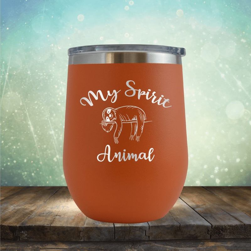 Sloth Spirt Animal - Wine Tumbler